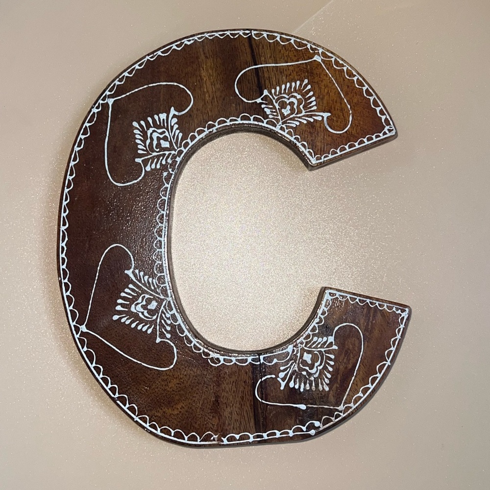 Boho Wooden "C"